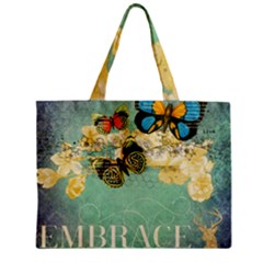 Embrace Shabby Chic Collage Zipper Mini Tote Bag by NouveauDesign