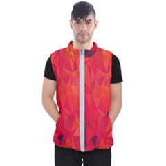 Triangle Geometric Mosaic Pattern Men s Puffer Vest by Nexatart