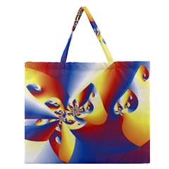 Mandelbrot Math Fractal Pattern Zipper Large Tote Bag by Nexatart