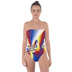 Mandelbrot Math Fractal Pattern Tie Back One Piece Swimsuit by Nexatart