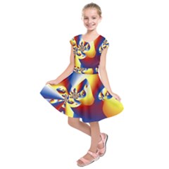 Mandelbrot Math Fractal Pattern Kids  Short Sleeve Dress by Nexatart