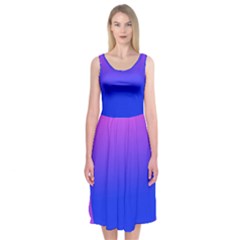 Abstract Bright Color Midi Sleeveless Dress by Nexatart