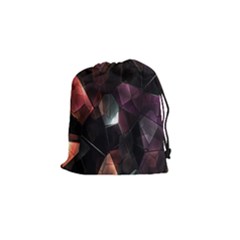 Crystals Background Design Luxury Drawstring Pouches (small)  by Nexatart