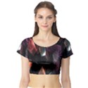 Crystals Background Design Luxury Short Sleeve Crop Top View1