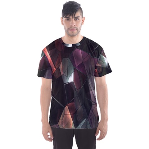 Crystals Background Design Luxury Men s Sports Mesh Tee by Nexatart