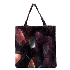 Crystals Background Design Luxury Grocery Tote Bag by Nexatart