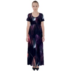 Crystals Background Design Luxury High Waist Short Sleeve Maxi Dress by Nexatart