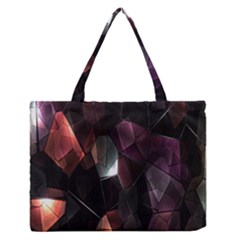 Crystals Background Design Luxury Zipper Medium Tote Bag by Nexatart