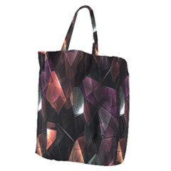 Crystals Background Design Luxury Giant Grocery Zipper Tote by Nexatart