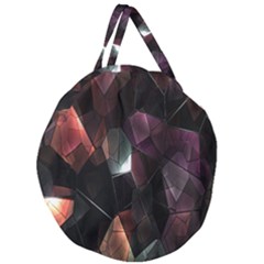 Crystals Background Design Luxury Giant Round Zipper Tote by Nexatart