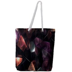 Crystals Background Design Luxury Full Print Rope Handle Tote (large) by Nexatart