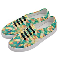 Background Geometric Triangle Women s Classic Low Top Sneakers by Nexatart