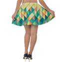 Background Geometric Triangle Velvet Skater Skirt View2