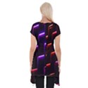 Mode Background Abstract Texture Short Sleeve Side Drop Tunic View2