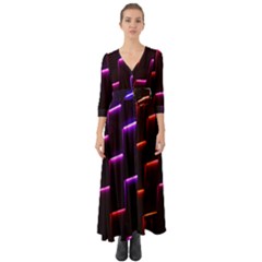 Mode Background Abstract Texture Button Up Boho Maxi Dress by Nexatart