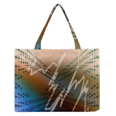 Pop Art Edit Artistic Wallpaper Zipper Medium Tote Bag by Nexatart