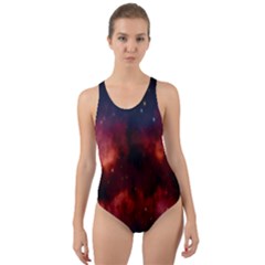 Astronomy Space Galaxy Fog Cut-out Back One Piece Swimsuit by Nexatart