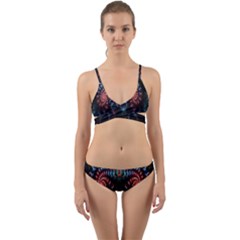 Abstract Background Texture Pattern Wrap Around Bikini Set by Nexatart