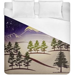 Background Christmas Snow Figure Duvet Cover (king Size) by Nexatart