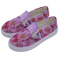 Nice Nature Flowers Plant Ornament Kids  Canvas Slip Ons by Nexatart