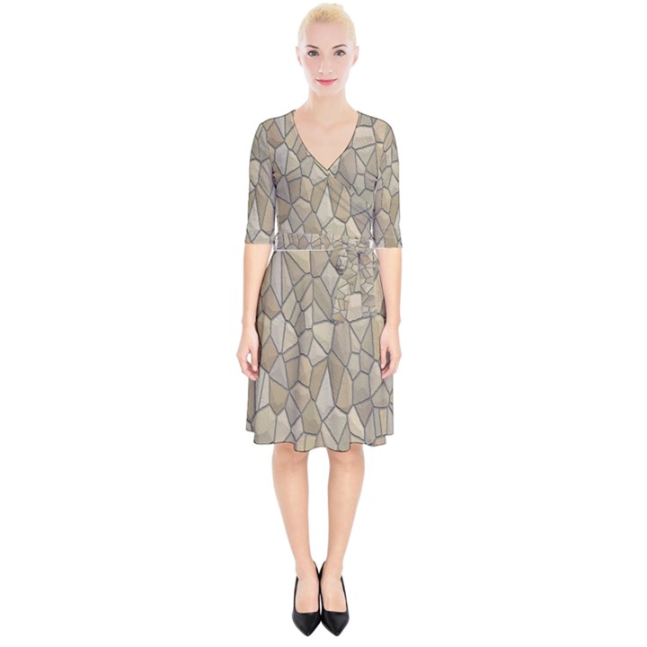 Tile Steinplatte Texture Wrap Up Cocktail Dress