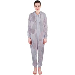 Pattern Mosaic Form Geometric Hooded Jumpsuit (ladies)  by Nexatart