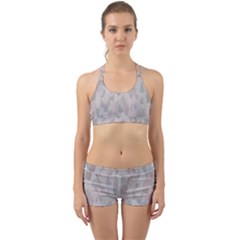 Pattern Mosaic Form Geometric Back Web Sports Bra Set by Nexatart