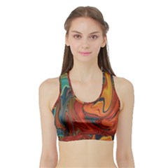 Creativity Abstract Art Sports Bra With Border by Nexatart