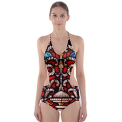 Decoration Art Pattern Ornate Cut-out One Piece Swimsuit by Nexatart