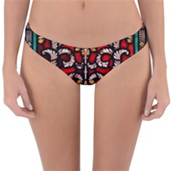 Decoration Art Pattern Ornate Reversible Hipster Bikini Bottoms by Nexatart