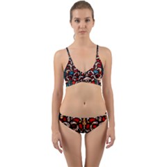 Decoration Art Pattern Ornate Wrap Around Bikini Set by Nexatart