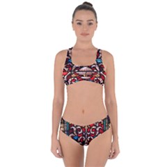 Decoration Art Pattern Ornate Criss Cross Bikini Set by Nexatart