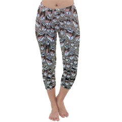 Droplets Pane Drops Of Water Capri Winter Leggings  by Nexatart