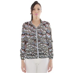 Droplets Pane Drops Of Water Wind Breaker (women) by Nexatart