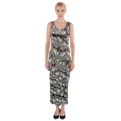 Droplets Pane Drops Of Water Fitted Maxi Dress by Nexatart