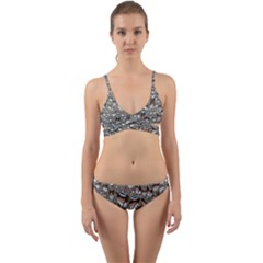 Droplets Pane Drops Of Water Wrap Around Bikini Set by Nexatart