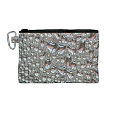 Droplets Pane Drops Of Water Canvas Cosmetic Bag (medium) by Nexatart