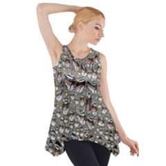 Droplets Pane Drops Of Water Side Drop Tank Tunic by Nexatart