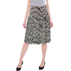 Droplets Pane Drops Of Water Midi Beach Skirt by Nexatart