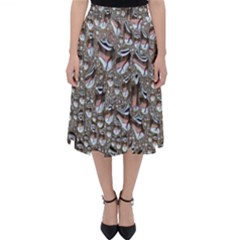 Droplets Pane Drops Of Water Folding Skater Skirt by Nexatart