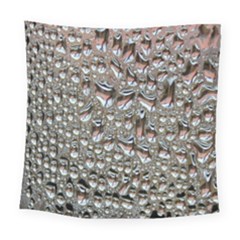 Droplets Pane Drops Of Water Square Tapestry (large)