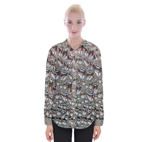 Droplets Pane Drops Of Water Womens Long Sleeve Shirt by Nexatart