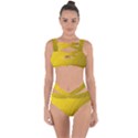 Golden Texture Rough Canvas Golden Bandaged Up Bikini Set  View1