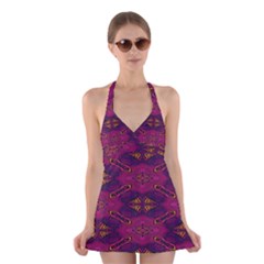 Pattern Decoration Art Abstract Halter Dress Swimsuit  by Nexatart