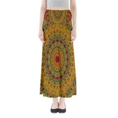 India Mystic Background Ornamental Full Length Maxi Skirt by Nexatart