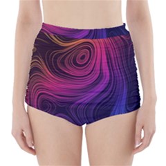 Abstract Pattern Art Wallpaper High-waisted Bikini Bottoms by Nexatart