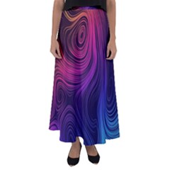 Abstract Pattern Art Wallpaper Flared Maxi Skirt by Nexatart