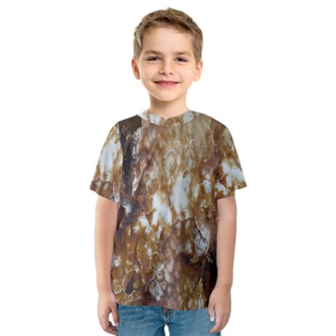 Rusty Texture Pattern Daniel Kids  Sport Mesh Tee by Nexatart