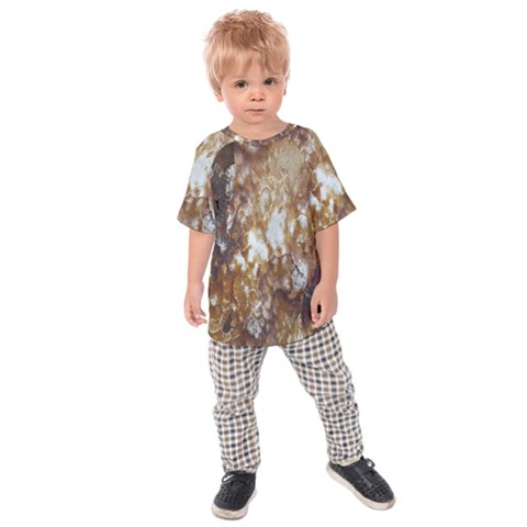 Rusty Texture Pattern Daniel Kids Raglan Tee by Nexatart