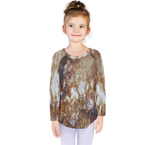 Rusty Texture Pattern Daniel Kids  Long Sleeve Tee by Nexatart